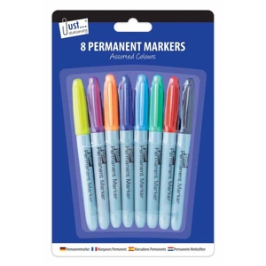 12 x Neon Permanent Markers 8pk