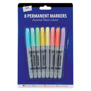 12 x Pastel Permanent Markers 8pk