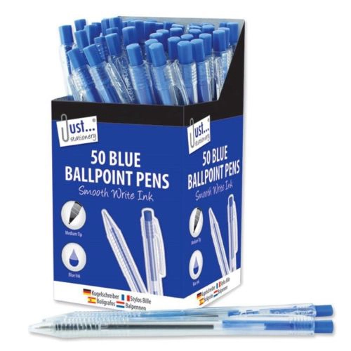 50 x Smooth Write Retractable Pens - Blue