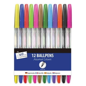 12 x Multi-Colour Ballpoint Pens 12pk