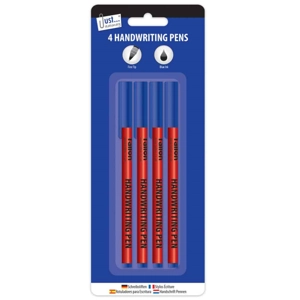 12 x Handwriting Pens 4pk - Blue Ink