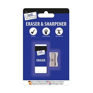 12 x Metal Sharpener & Eraser Sets