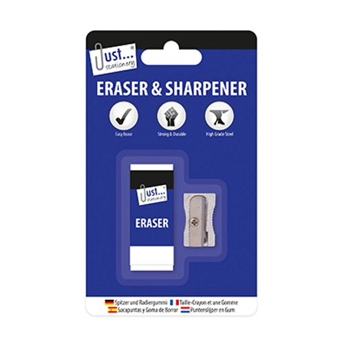 12 x Metal Sharpener & Eraser Sets