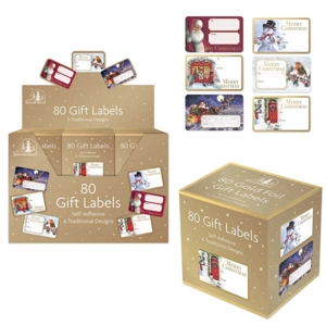 24 x Traditional Self Adhesive Gift Tags 80pk