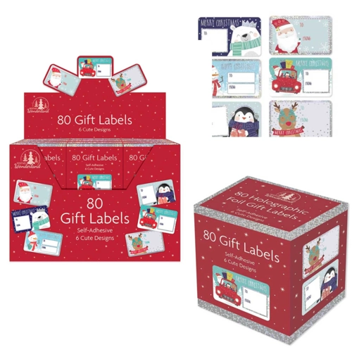 24 x Cute Self Adhesive Gift Tags 80pk