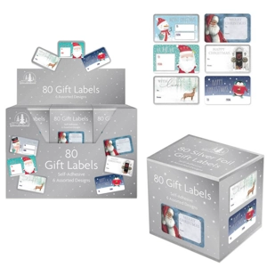 24 x Assorted Self Adhesive Gift Tags 80pk
