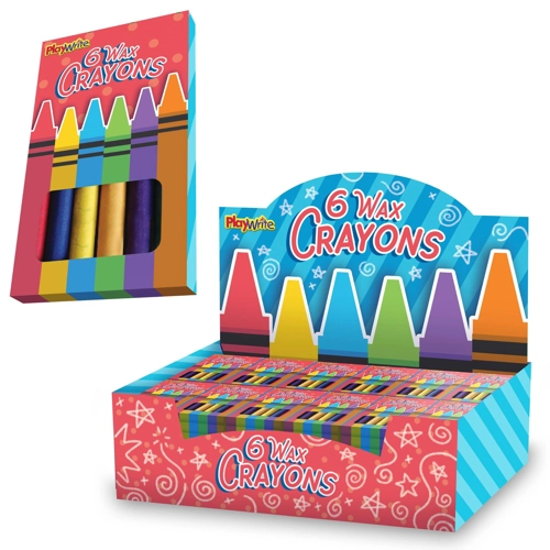 48 x Wax Crayons 6 pack