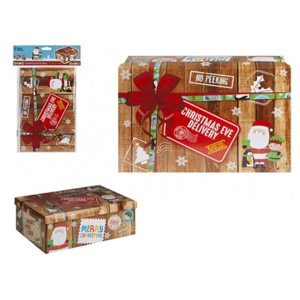 24 x Mini Parcel Design Christmas Eve Boxes