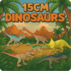 24 x Plastic Dinosaurs 15cm