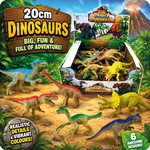 24 x Plastic Dinosaurs 15cm