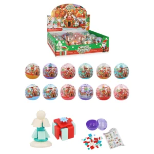 12 x Christmas Building Block Capsules 6.5cm