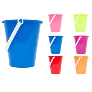 12 x Neon Beach Buckets 17cm