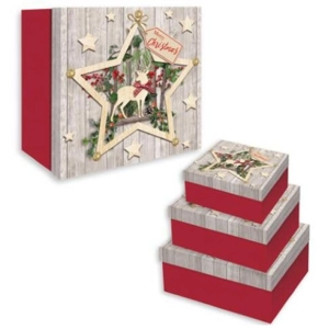 1 x Heritage Star 3 Nested Gift Boxes