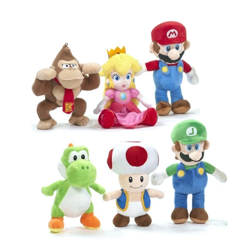 6 x Super Mario Plush 36cm