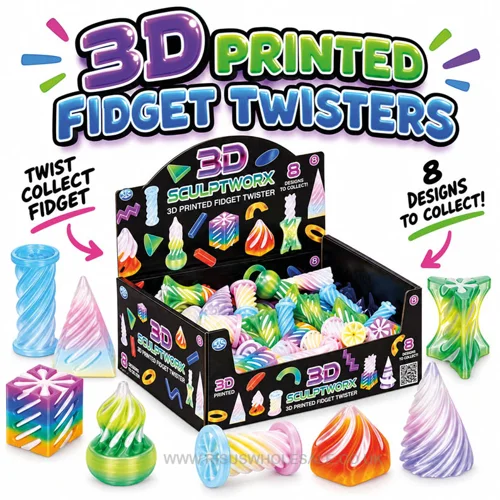 48 x 3D Printed Fidget Twisters