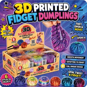 12 x 3D Printed Fidget Dumplings