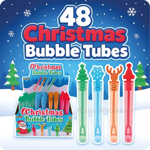 48 x Christmas Bubble Tubes 11cm