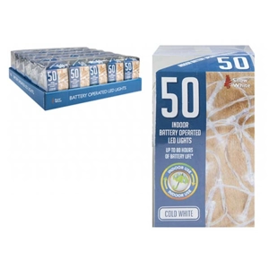 30 x Cold White 50 LED Fairy Lights