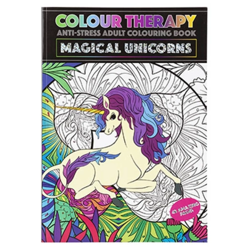 24 x Colour Therapy Adult Colouring Books - Unicorns