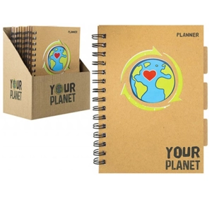 12 x Spiral Kraft A5 Eco Planners