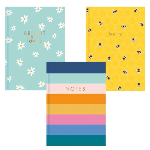 12 x Bright A5 Hardback Notebooks