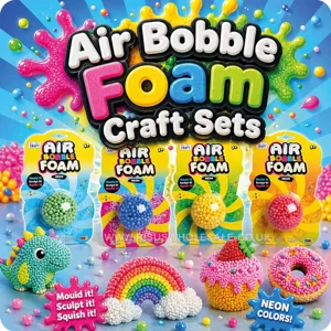24 x Air Bobble Foam Craft Sets
