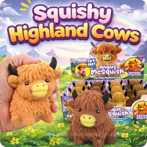 12 x Angus Mcsquish Highland Cows 9cm