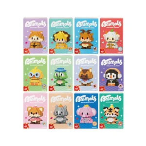24 x Nano Block Animal Brick Kits