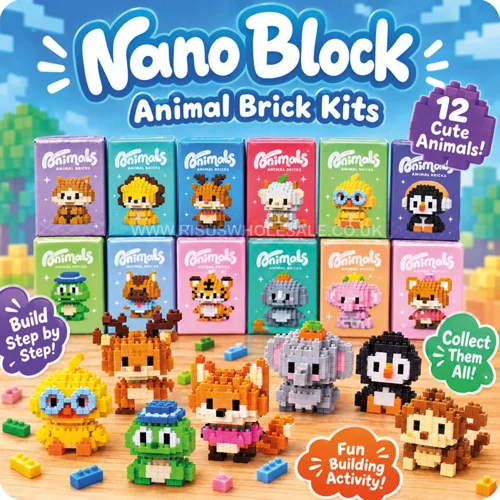 24 x Nano Block Animal Brick Kits
