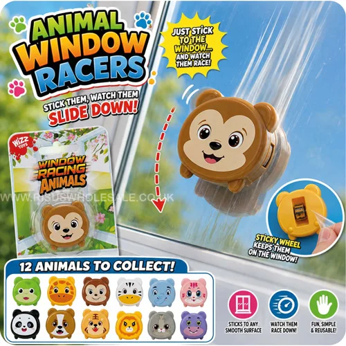 72 x Animal Window Racers