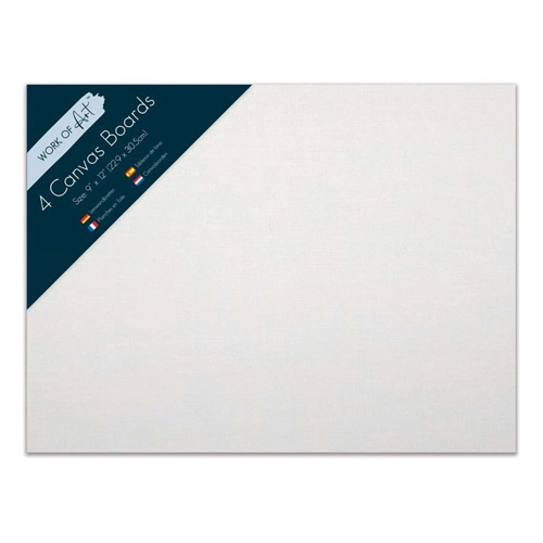 12 x Art Canvas 9x12" Boards 4pk