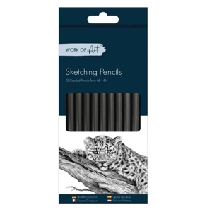 12 x Graded Artist Sketching Pencils 12pk