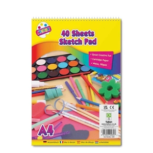 6 x A4 Sketch Pads - 40 sheets