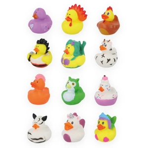 12 x Novelty Rubber Ducks - Selection 3