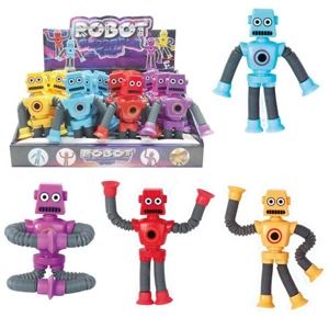 24 x Light Up Bendy Fidget Robots