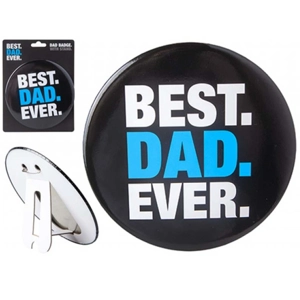 12 x Best Dad Fathers Day Jumbo Badges