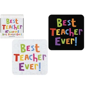 24 x Best Teacher Ever Coasters 4pk