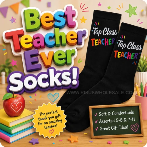 12 x Best Teacher Ever Socks