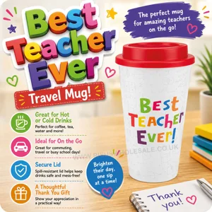12 x Best Teacher Ever Travel Mugs