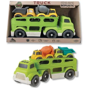 1 x Bio-Plastic Truck Carrier & 2 Trucks