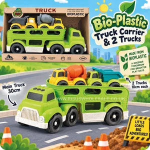 1 x Bio-Plastic Truck Carrier & 2 Trucks