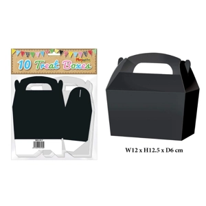 100 Black Treat Boxes