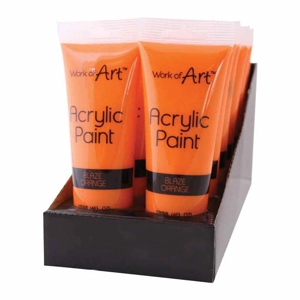 12 x Blaze Orange Acrylic Paint 120ml