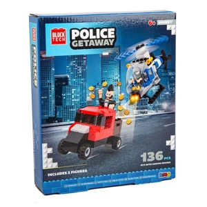 12 x Block Tech Police Getaway Building Bricks