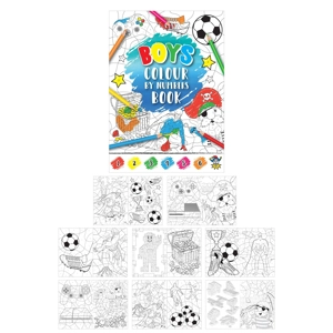 48 x Boys A6 Colour By Numbers Books