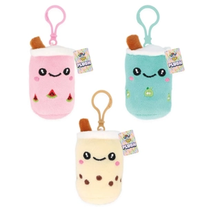 12 x Bubble Tea Plushies With Keyclip 8cm