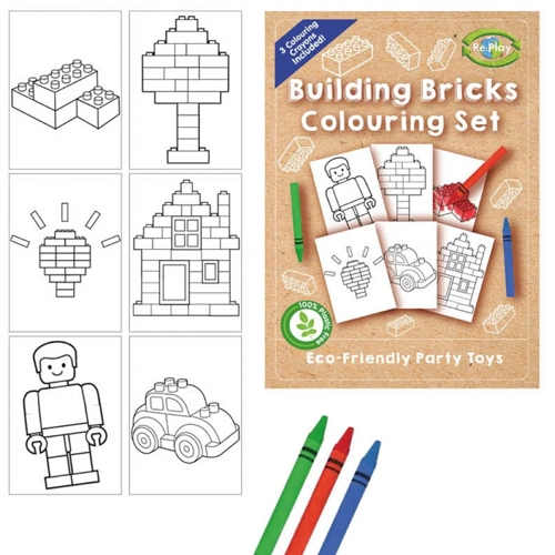 60 x Eco Building Brick A6 Colouring Sets