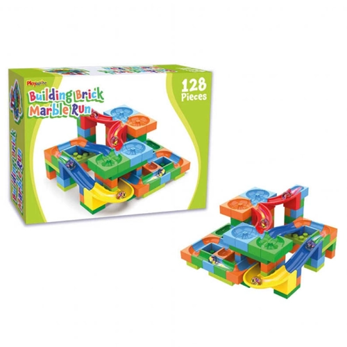 5 x Building Brick Marble Run 128pcs