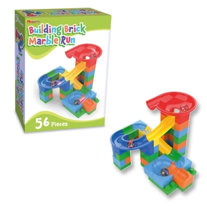10 x Building Brick Marble Run 59pcs