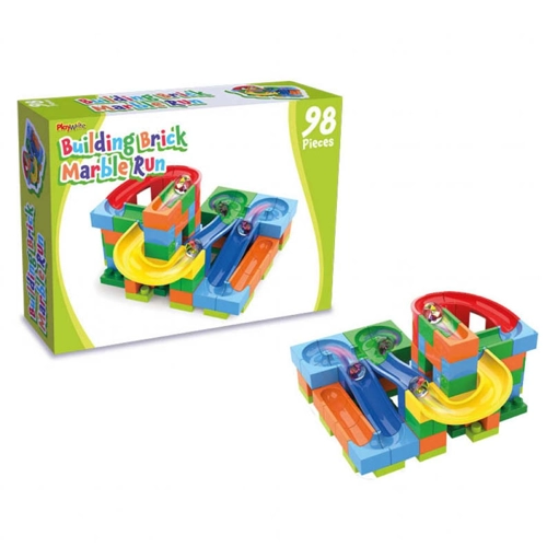 7 x Building Brick Marble Run 98pcs